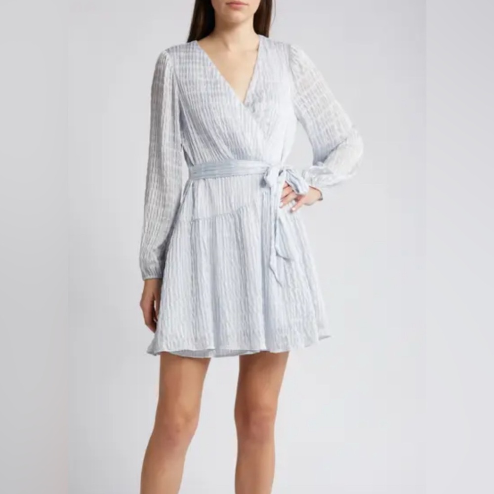 NWT Adeline Rae Elegant White Long-Sleeve Dress Sz S
